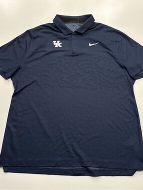 Nike Tiger Woods TW Dri Fit IDV Polo Shirt Size XL Navy - University of Kentucky
